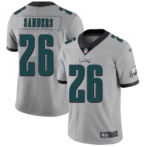 Men Philadelphia Eagles #26 Miles Sanders Limited Silver Inverted Legend NFL Jersey Football->philadelphia eagles->NFL Jersey
